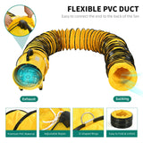 YITAHOME Two Speed Exhaust Fan 12 Inch, Utility Blower Extractor Fan with GFCI Plug Automatic Power-off Protection, Portable Ventilation Fan with YITAHOME