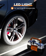 UUP Tire Inflator Air Compressor, 150PSI 12V DC Double Cylinders Heavy Duty Portable Air Pump w/Emergency LED Light for Truck, SUV, Car, RV UUP