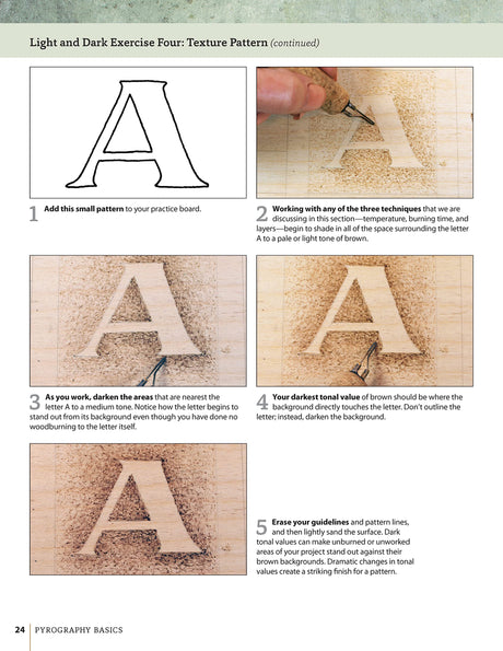 Pyrography Basics: Techniques and Exercises for Beginners (Design Originals) Patterns for Woodburning with Skill-Building Step-by-Step Instructions Design Originals