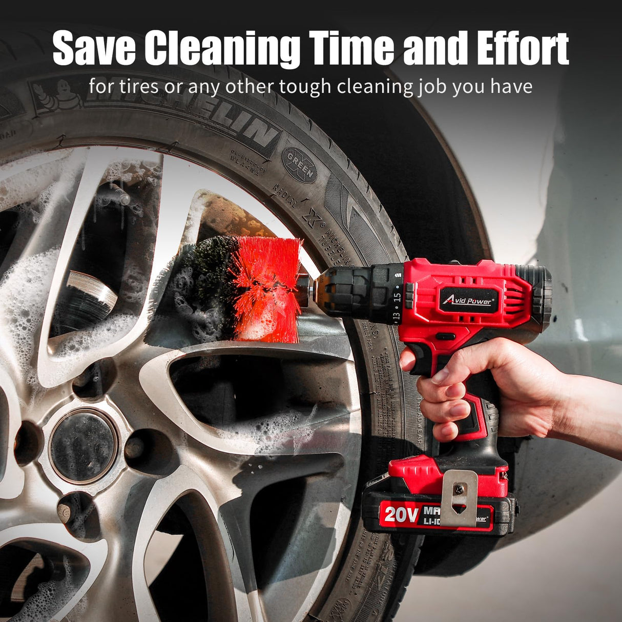 AVID POWER 20V Cordless Drill Set 320 In-lbs Torque Power Drill/Driver Kit with 41pcs Accessories and Drill Brush, 2 Variable Speed, 3/8'' Keyless AVID POWER