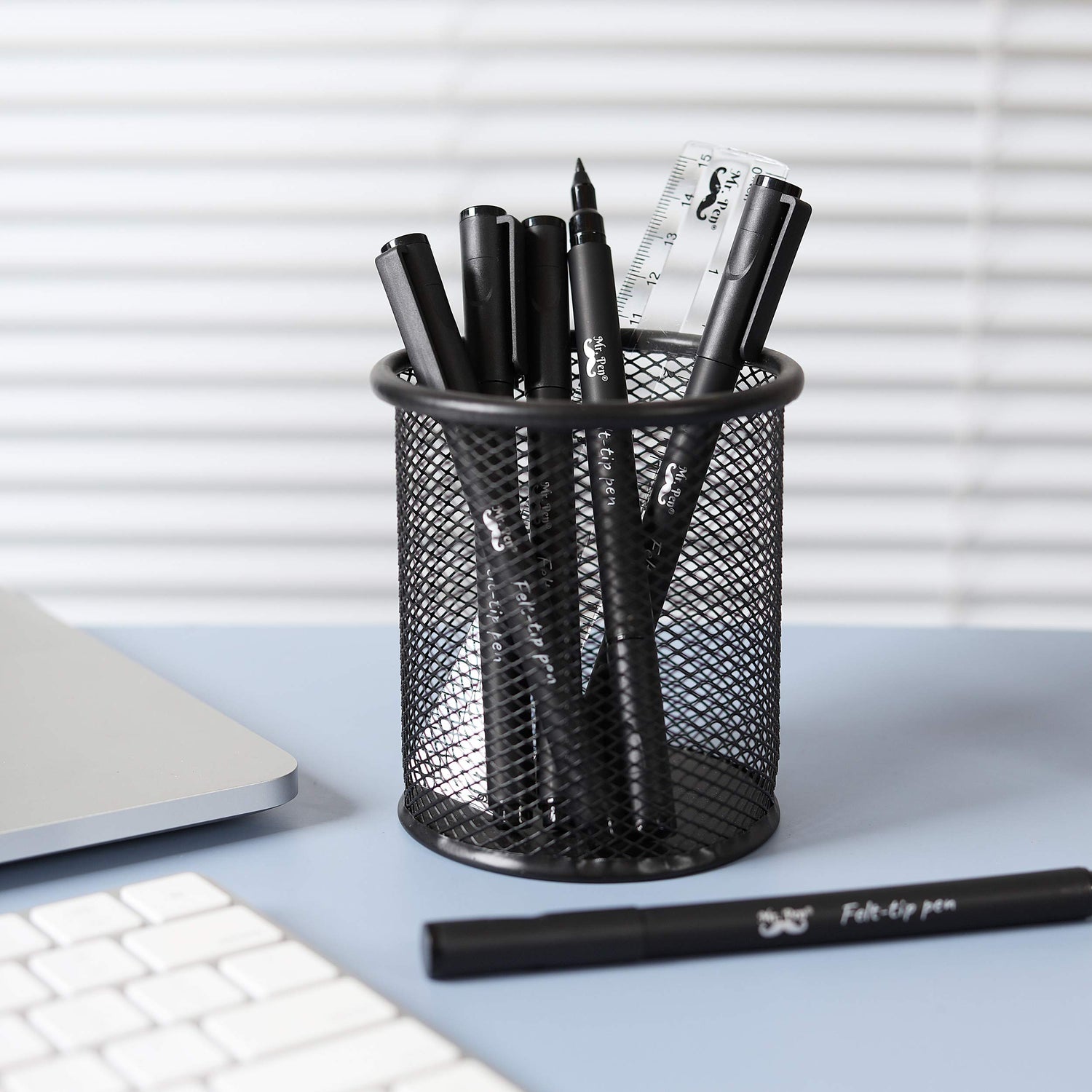 Mr. Pen- Pens, Felt Tip Pens, Black Pens, Pack of 6, Fast Dry, No Smear, Fine Point Pens Black, Black Felt Tip Pens, Bible Journaling Pens, Felt Mr. Pen