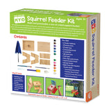 MindWare Make Your Own (MYO) Squirrel Feeder Craft Kit for Kids - Includes Wood Pieces, Paint, Brushes, Instructions and More MindWare