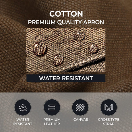 carrotez Chef Apron, Waterdrop Resistant Cotton Canvas Cross Back Adjustable Apron, M-XXL carrotez