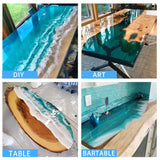 Deep Pour Epoxy Resin 1.5 Gallon 2-4" Inch Pour Depth Low Viscosity Crystal Clear & High Gloss, Bubble-Free Casting 2:1 Mix Ratio Resin Kit for Wood Kapaga