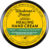 WORKMAN'S FRIEND Superior Healing Hand Cream - Intense Moisturizer - Heals Extremely Dry & Cracked Skin - 2.5 ounce WORKMAN'S FRIEND