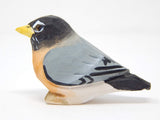 Selsela Robin Bird Wood Ornament Hanging Animal Figurine Handmade Carved Decoration Selsela