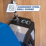 Kreg Tool KPHJ720PRO Pocket-Hole Jig 720 PRO - Easy Clamping & Adjusting - Includes Durable Kreg Pocket-Hole Screws - For Materials 1/2" to 1 1/2" KREG