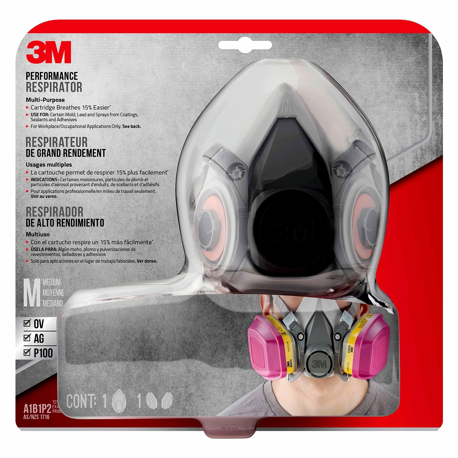 3M Professional Multi-Purpose Respirator, Medium (62023H1-DC) 3M Safety