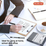Shuttle Art School & Work Supplies Bundle, 20 Pack(10 black 10 blue) Liquid Ink Rollerball Pens, 0.5mm Extra Fine Point, Quick Drying for Writing Shuttle Art