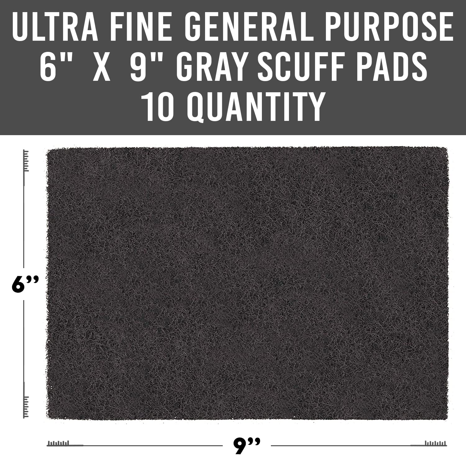 Eshazu Premium General Purpose Scuff Pads 6" x 9", Box of 10 - Scuffing, Scouring, Sanding, Paint Primer Prep Adhesion Scratch - Surface Preparation Ez Eshazu