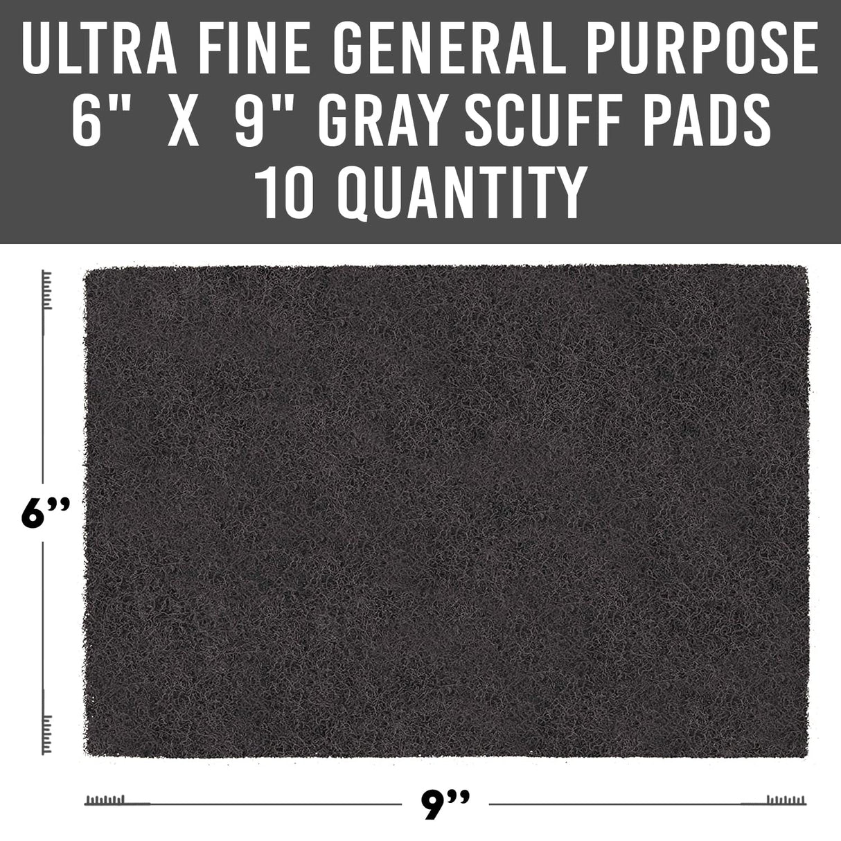 Eshazu Premium General Purpose Scuff Pads 6" x 9", Box of 10 - Scuffing, Scouring, Sanding, Paint Primer Prep Adhesion Scratch - Surface Preparation Ez Eshazu