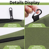 3 Pack Tool Bag Zipper Pouch, Premium Tool Pouch, Utility Multipurpose Storage Organizer Tool Pouches with Carabiner Metal Zipper for Tools, Travel COIDEA