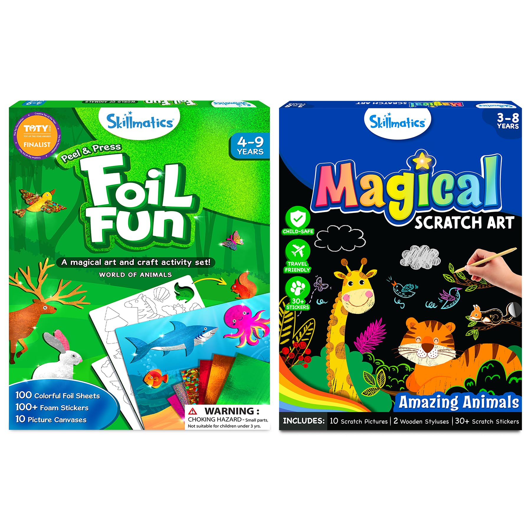 Skillmatics Foil Fun & Magical Scratch Art Book with Animals Theme ...
