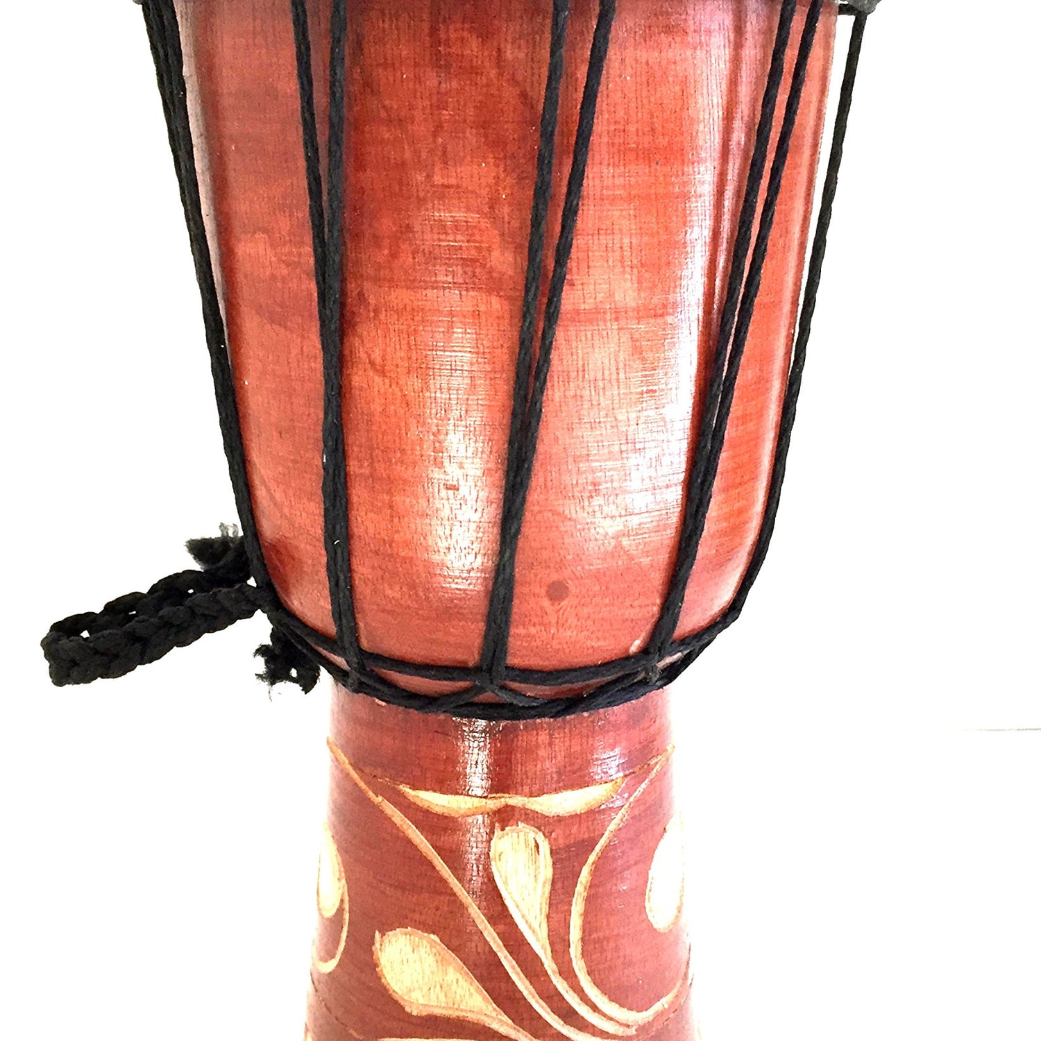 JIVE BRAND Djembe Drum Bongo Congo African Mahogany Wood Drum With Heavy Base Goat Skin Drum Head Hand Carved Professional Quality - 9" High - NOT Jive