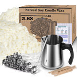 Soy Wax Candle Making Kit Supplies, Natural Candle Wax For Candle Making, DIY Art&Crafts Kit for Adults,Beginner,Kids, Including 2lbs Soy Wax Flakes, Haccah