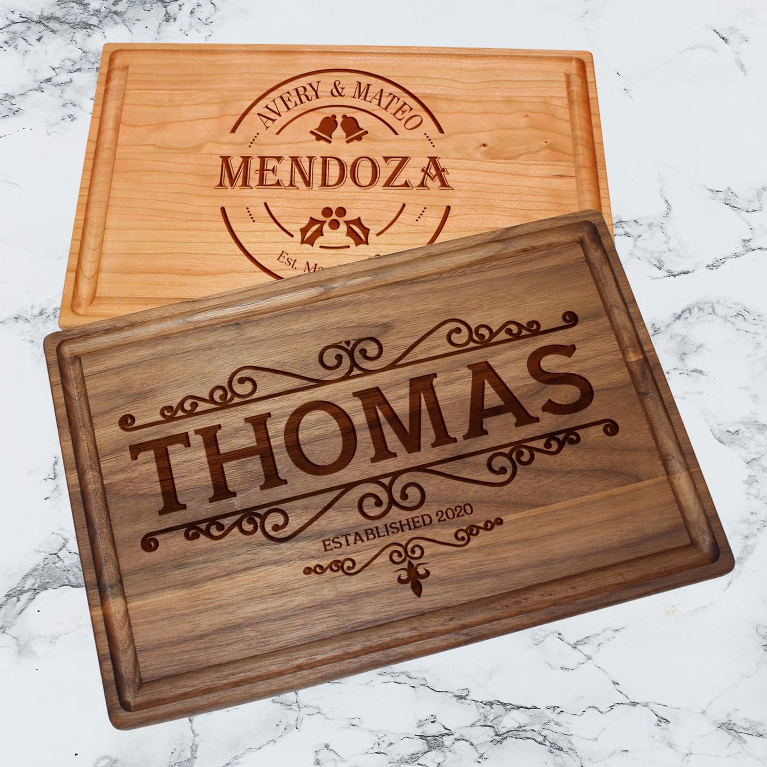 Silverhill Design Custom Wood Cutting Board Gift:Perfect Wedding & Anniversaries! Personalized Charcuterie Cheese Board for Couples, Friends, & Generic
