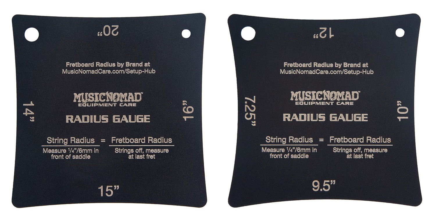 MusicNomad Precision Fretboard and String Radius Gauge Tool - 2 pc. Set (MN603) MusicNomad