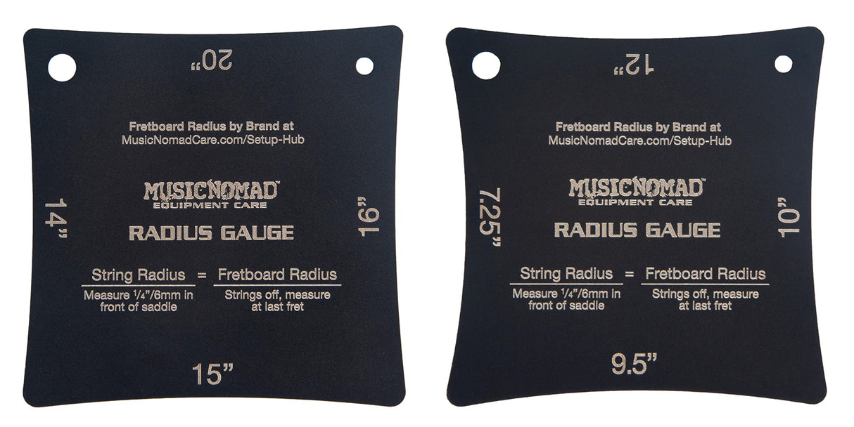 MusicNomad Precision Fretboard and String Radius Gauge Tool - 2 pc. Set (MN603) MusicNomad