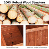 Giantex Raised Garden Bed Flower or Vegetable Planter Window Mounted Plant Box for Garden, Yard Wood Box for Planting (40" LX12 WX12 H) Giantex