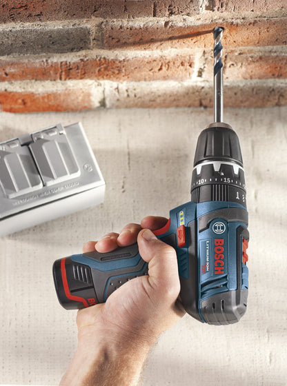 BOSCH 12-Volt Max Lithium-Ion 2-Tool Cordless Combo Kit CLPK241-120, Blue - WoodArtSupply