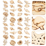 Toyvian 100pcs Handmade Painting Cutouts Marine Animal Cutouts Wood Animals Cutouts Unfinished Animal Cutout Ocean Animal Cutouts Sea Animals Cutouts Toyvian