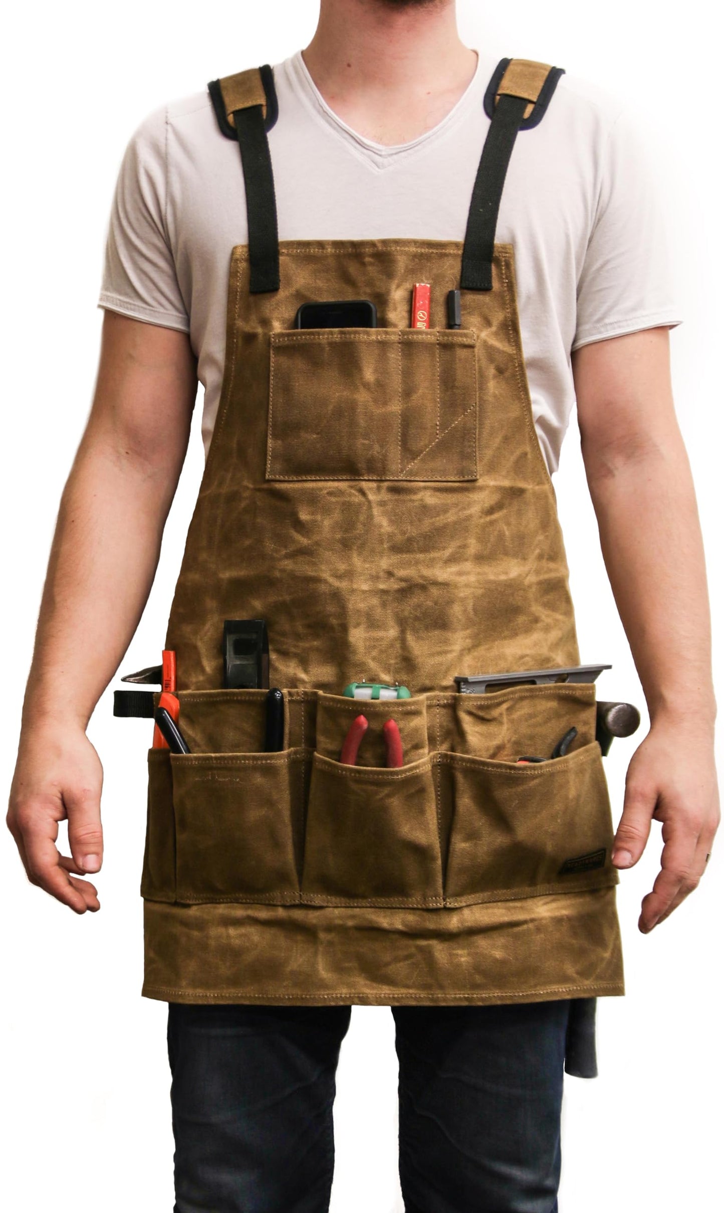 Readywares Waxed Canvas Tool Apron, Carpenter Aprons, Woodworking Aprons - WoodArtSupply