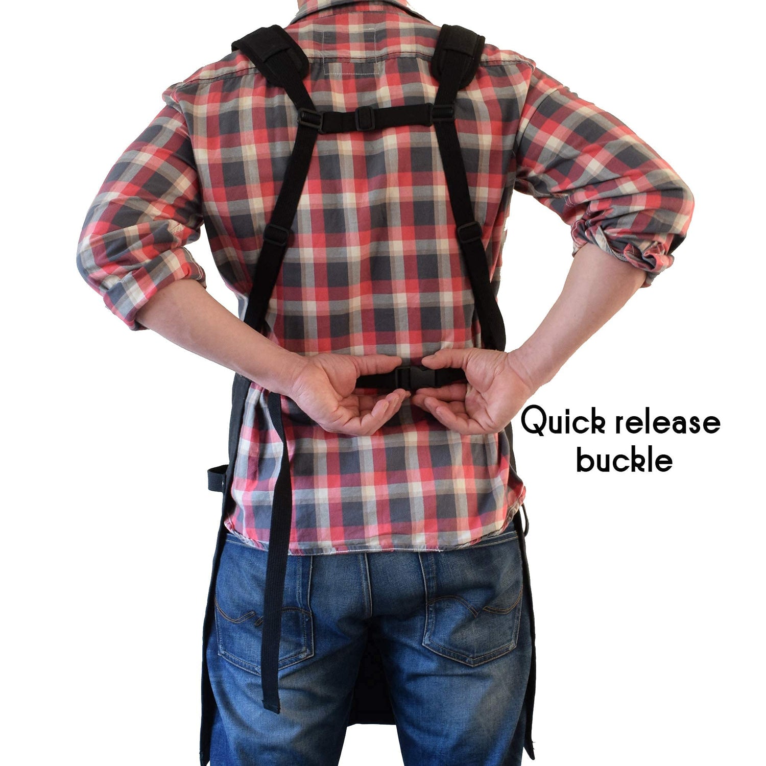 ecoZen Lifestyle Woodworking Shop Apron for Men - Carpenter Apron for Work Shop, Perfect Woodworking Gift, Heavy Duty Waxed Canvas Workshop Tool ecoZen Lifestyle