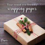Eco Kraft Wrapping Paper Roll (Jumbo) | Biodegradable Recycled Material | Made in the USA | Multi-use: Natural Wrapping Paper, Table Runner, Moving, Paper Farm