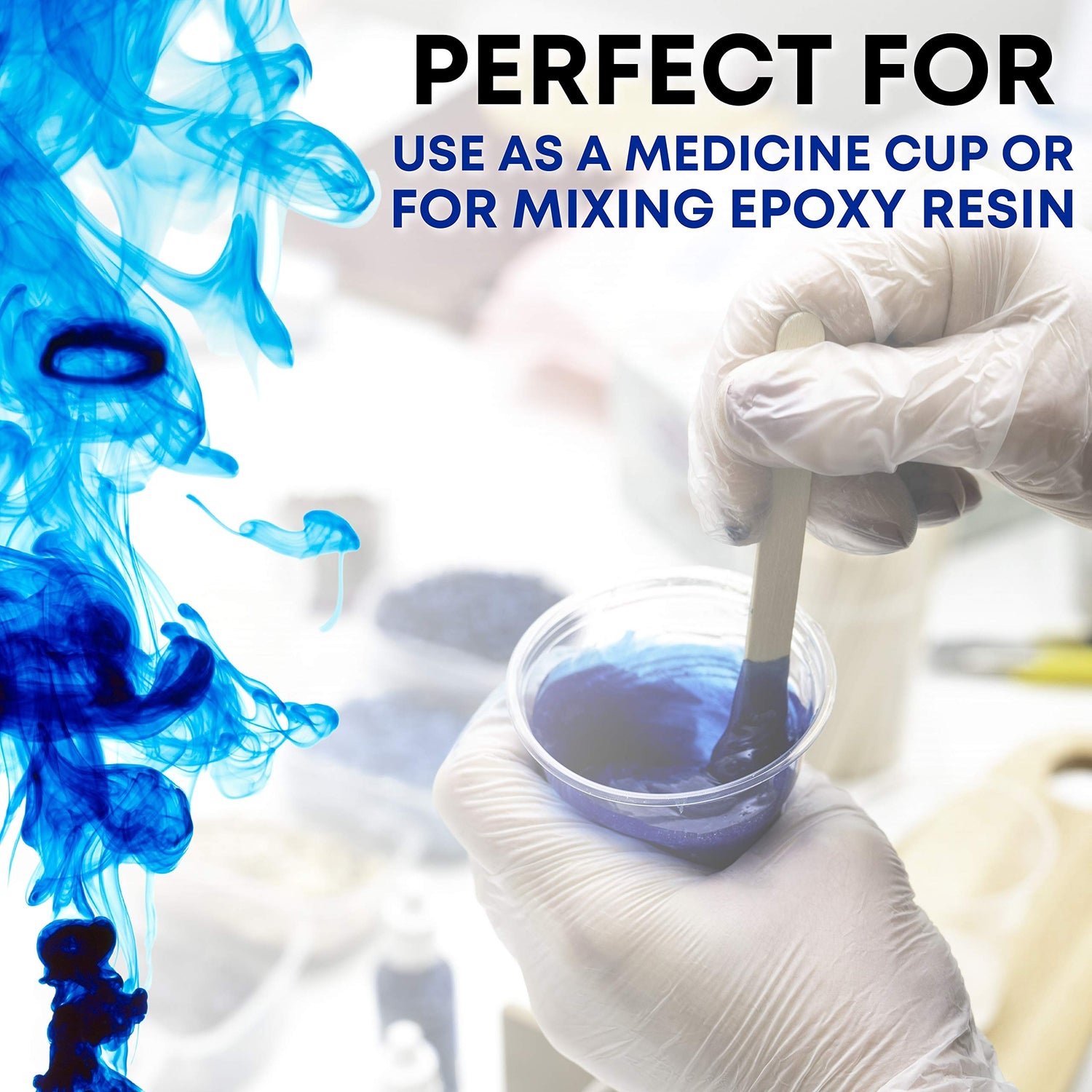[100 Pack - 1oz] Epoxy Resin Mixing/Medicine Cups with 50 Bonus Mixing Sticks - 1 Ounce Graduated Plastic Cups (1 Sleeve) - EpoxyStix EpoxyStix