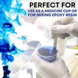 [100 Pack - 1oz] Epoxy Resin Mixing/Medicine Cups with 50 Bonus Mixing Sticks - 1 Ounce Graduated Plastic Cups (1 Sleeve) - EpoxyStix EpoxyStix
