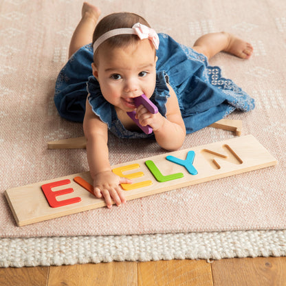 Fat Brain Toys Wooden Personalized Name Puzzle - Flat Rate up to 9 Letters - WoodArtSupply