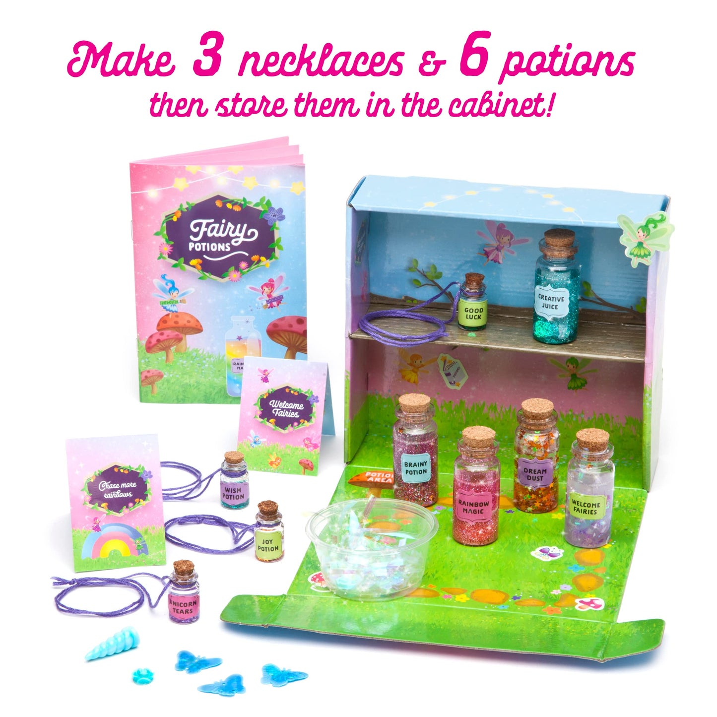 Craft-tastic – Fairy Potions Craft Kit – Make 9 Magical Fairy Potions - WoodArtSupply