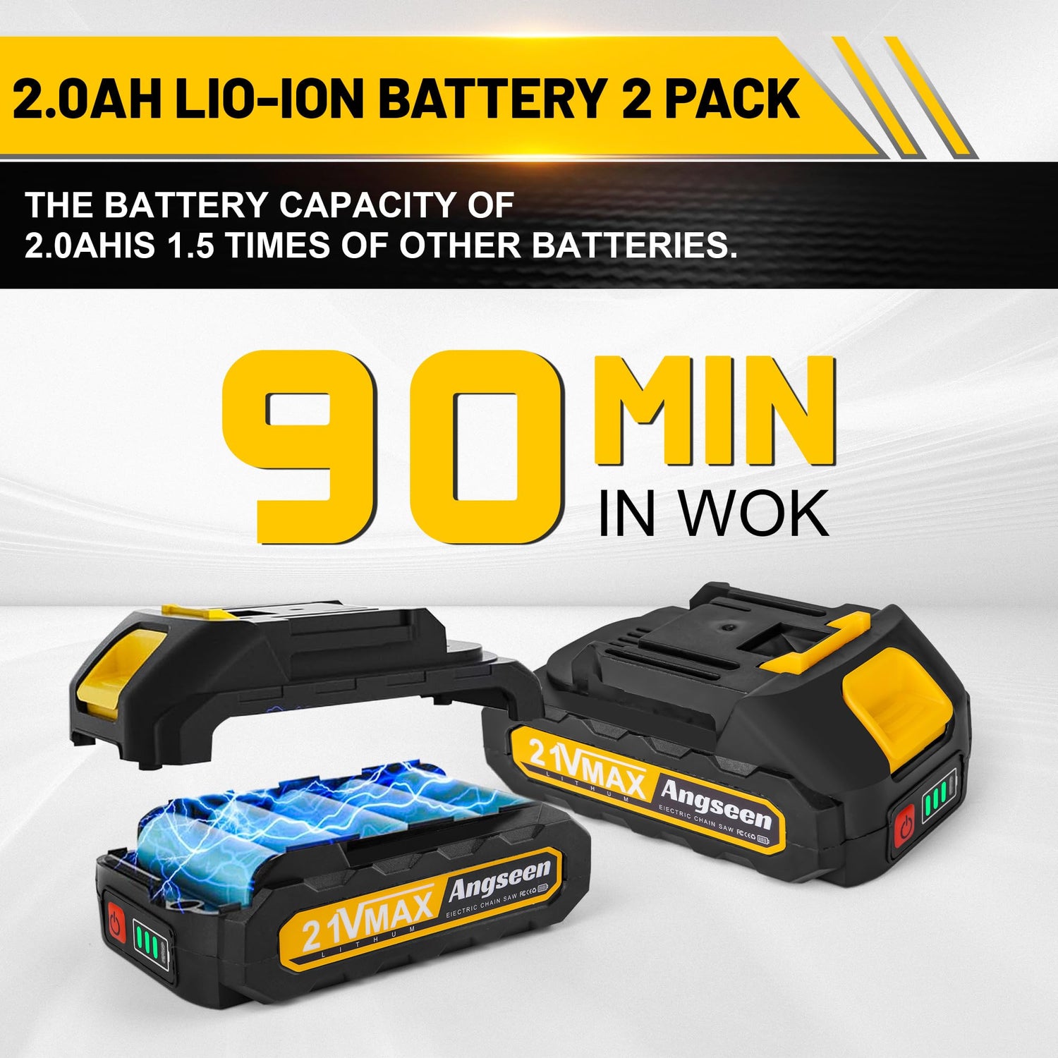 Angseen Mini Chainsaw Cordless 6Inch, Chain Saw Electric Chainsaw Battery Powered with Auto Chain Regulator & Auto Oiler, 800W Super Battery Chainsaw Angseen