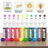 Shuttle Art Tempera Paint Sticks Bundle, Set of 30 Colors Tempera Paint Sticks + 10 Colors Dot Markers Shuttle Art