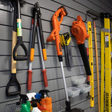 Proslat 88107 Heavy Duty PVC Slatwall Garage Organizer, 8-Feet by 4-Feet Section, 10 Panels, Light Grey PROSLAT