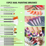 Saviland 12 Colors Nail Art Pens Set - 3D Nail Polish Pens Graffiti Nail Dotting Tools Acrylic Paint Pens Drawing Painting Point Liner Pen for Nails SAVILAND