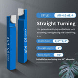 SENDUO 10PCS 1/4" Metal Lathe Tooling Carbide Tip Tipped Cutter Tool,C6 Bit Cutting Set,for Metal Lathe Turning, Boring, and Chamfering SENDUO