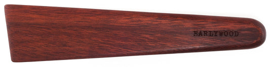 Earlywood 10 inch Handmade Wood Cooking Utensil for Kitchen, Multi-Purpose Scraper and Egg Turner, Cast Iron Saute Spatula - Made in USA - Bloodwood - WoodArtSupply