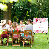 Ground Easel Stand for Display,RRFTOK 63' Instant Foldable Portable for Wedding Banner and Poster, Tabletop Display Metal Tripod with Portable Bag. RRFTOK