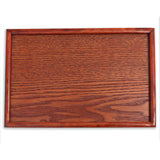 Solid Wood Serving Tray, Rectangle Non-Slip Tea Coffee Snack Plate, Food Meals Serving Tray with Raised Edges for Home Kitchen River-CJ