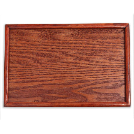 Solid Wood Serving Tray, Rectangle Non-Slip Tea Coffee Snack Plate, Food Meals Serving Tray with Raised Edges for Home Kitchen River-CJ