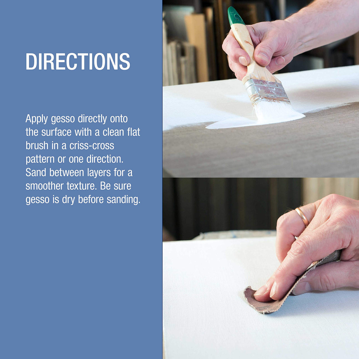 U.S. Art Supply White Gesso Acrylic Medium, 500ml Tub - 16.9 Ounces over a Pint U.S. Art Supply