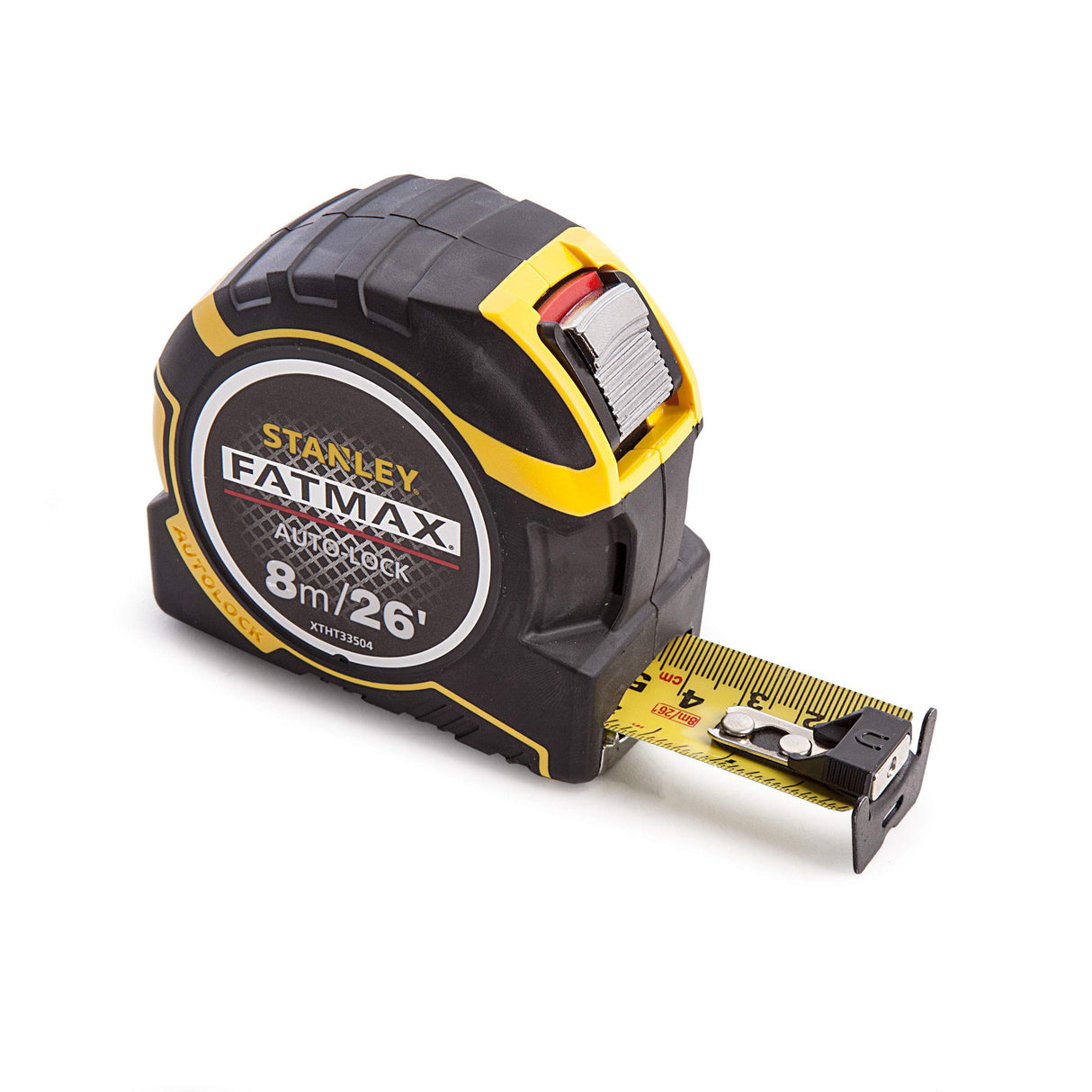 Stanley ZSTA-0-33-504 STA033504 FatMax Autolock Pocket Tape 8m/26ft (Width 32mm) Pro 8 m/26 ft, Multi-Colour Stanley