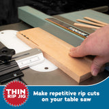 Thin Rip Jig Table Saw Jig for Making Repetitive Narrow Strip Cuts on Table Saws with 3/4" x 3/8" Miter Slots • Also Works with Many Router Tables Peachtree Woodworking Supply