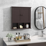 TaoHFE Medicine Cabinets,Bathroom Wall Cabinet with 2 Door Adjustable Shelves,Over The Toilet Storage Cabinet,Brown Bathroom Cabinet Wall TaoHFE