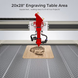 Monport Upgraded Fireproof Auto Focus 60W CO2 Laser Engraver & Cutter with Large Working Area (20" x 28"),with 6L CW-5200 Industrial Water Chiller Monport