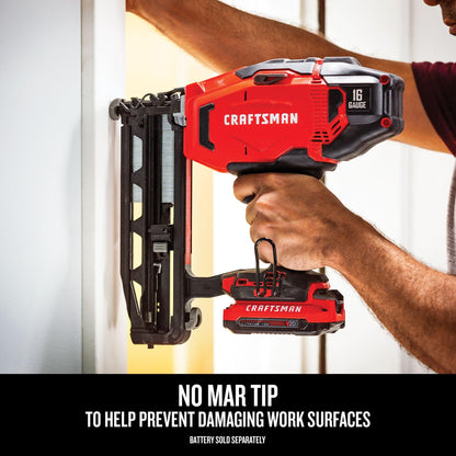 CRAFTSMAN V20 Cordless Finish Nailer, 16 Gauge, Bare Tool Only (CMCN616B) - WoodArtSupply