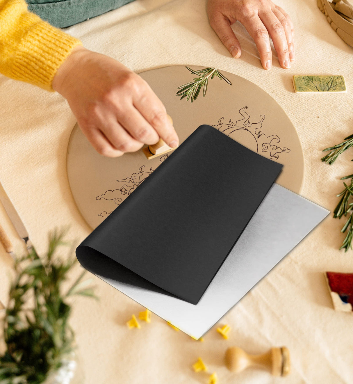 MyArtscape Graphite Transfer Paper Bundle - Wax Free - Erasable - Smudge-Free - Ideal for Drawing, Tracing and Watercolor Transfer - Premium Arts and MyArtscape