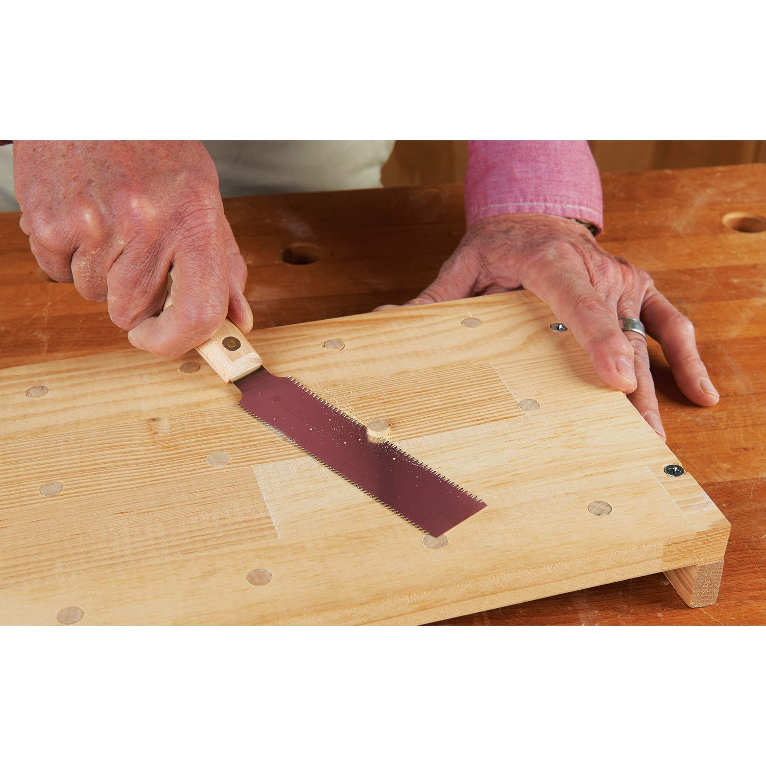 Gyokucho Razorsaw Flush Cutting Double Edge Saw 125mm with Wood Handle GYOKUCHO