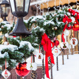 Marsui Sublimation Wooden Ornaments Blanks Christmas Sublimation Blanks Pendant Unfinished Christmas Tree Discs Wooden Ornaments Sublimation Wooden Marsui